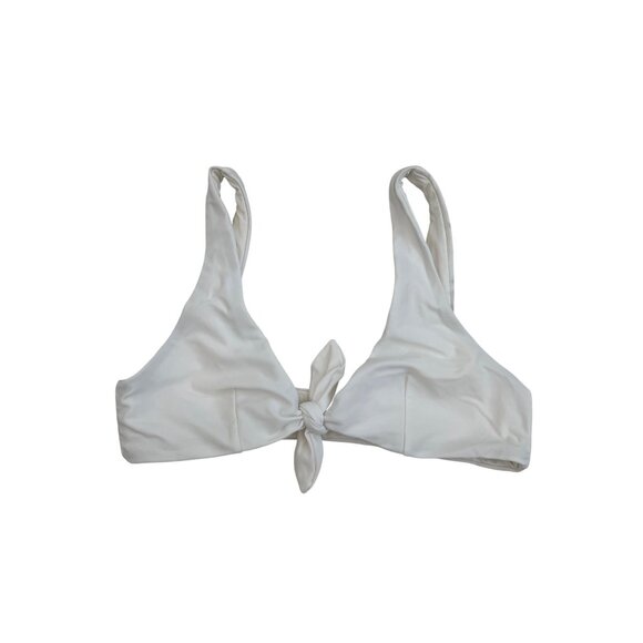 Mink Pink White Tie Front Bikini Top - Picture 2 of 3